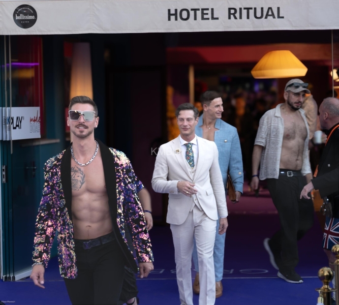 Ryan Orion presenting elegant masculine fashion at Grabbys Europe 2026