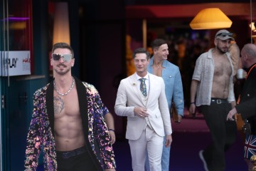 Ryan Orion presenting elegant masculine fashion at Grabbys Europe 2026