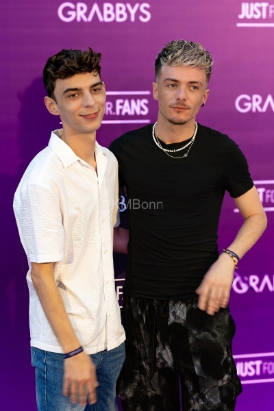 Cole and Callum Cox on the Purple Carpet at Grabbys Europe 2026