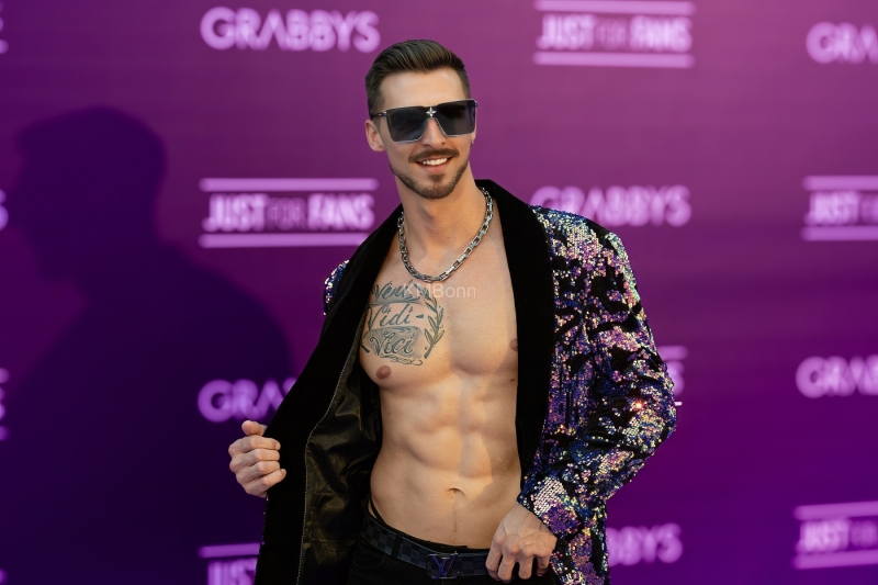 Jaxx Cody on the Purple Carpet at Grabbys Europe 2026