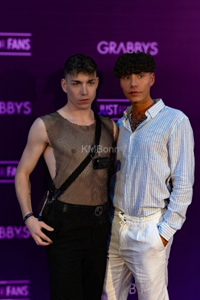 Tommy Boy and Chris Legal on the Purple Carpet at Grabbys Europe 2026