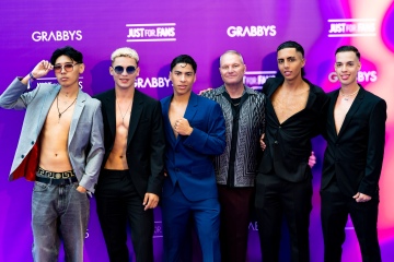 The Latin Twink Crew with Boss Andersen at Grabbys Europe 2026