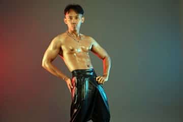 Windi Martanto - Oiled Body in Harem Pants